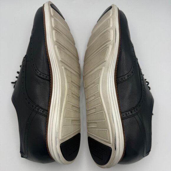 Cole Haan Original Grand Wingtip Oxfords Men's Size 10 W Black / Ivory - Picture 2 of 12
